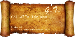 Gellén Tímea névjegykártya