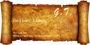 Gellén Tímea névjegykártya
