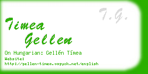 timea gellen business card